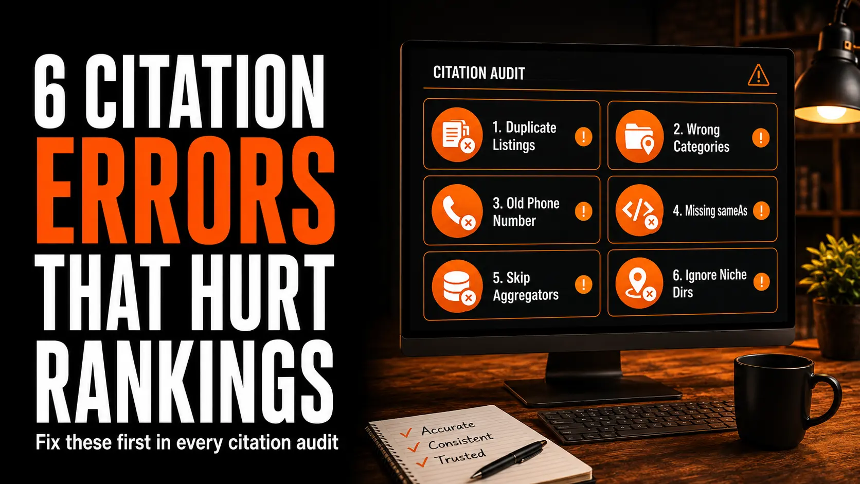 Common Citation Mistakes That Kill Local Rankings infographic