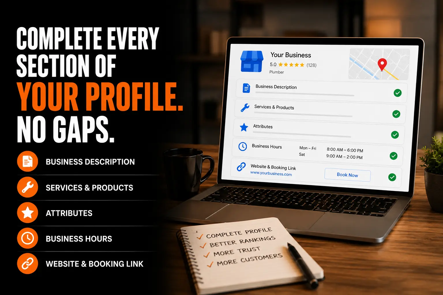 Complete every section of your Google Business Profile